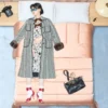 Abrigo de lana con estampado animal Fauve Eclat Abrigo de lana con estampado animal Fauve Eclat