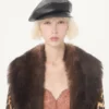 Abrigo de lana con manchas Fauve Eclat