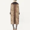 Abrigo de lana con manchas Fauve Eclat