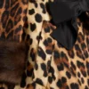 Abrigo de lana con manchas Fauve Eclat
