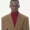 Abrigo de lana cruzado con estampado Glen Plaid de Valentino Abrigo de lana cruzado con estampado Glen Plaid de Valentino