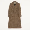 Abrigo de lana cruzado con estampado Glen Plaid de Valentino Abrigo de lana cruzado con estampado Glen Plaid de Valentino