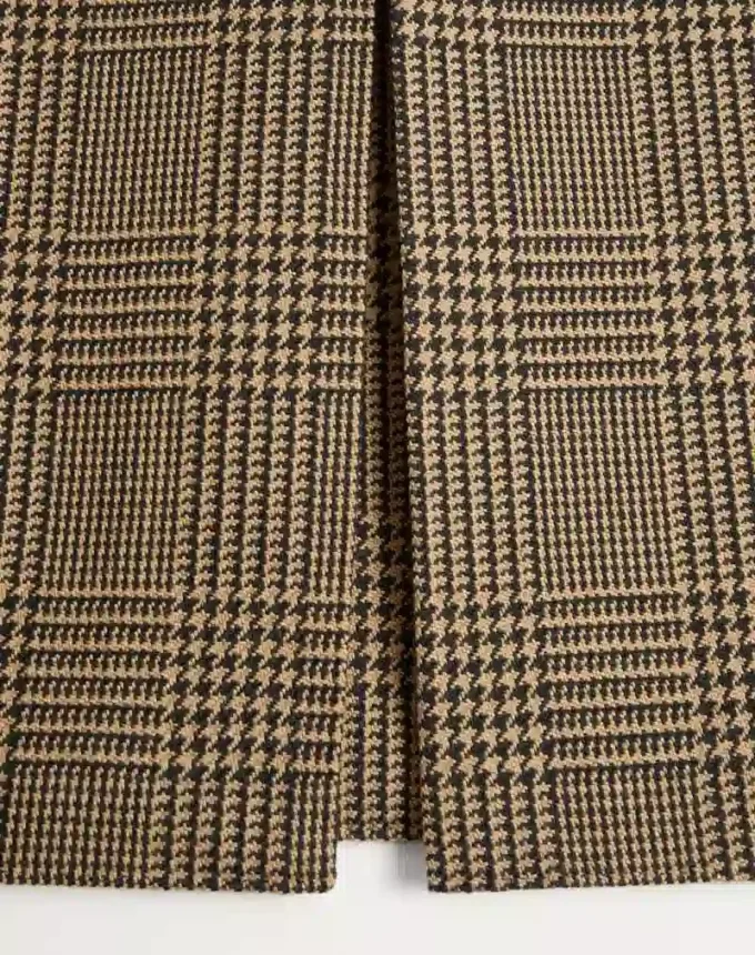 Abrigo de lana cruzado con estampado Glen Plaid de Valentino Abrigo de lana cruzado con estampado Glen Plaid de Valentino