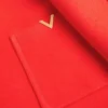 Abrigo de lana drapeada de Valentino con botonadura sencilla Abrigo de lana drapeada de Valentino con botonadura sencilla