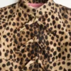 Abrigo de lana estampado con manchas de jaguar