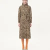 Abrigo de tela con estampado animalier