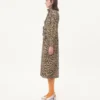 Abrigo de tela con estampado animalier