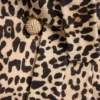 Abrigo de tela con estampado animalier