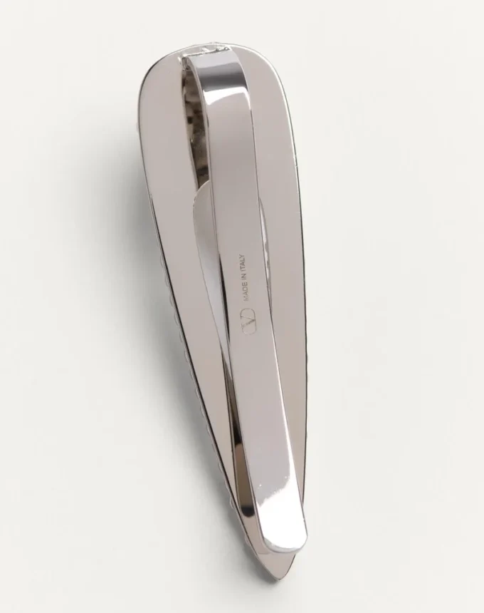 Alfiler de corbata Vlogo Signature de metal con cristales Swarovski® y perla Alfiler de corbata Vlogo Signature de metal con cristales Swarovski® y perla