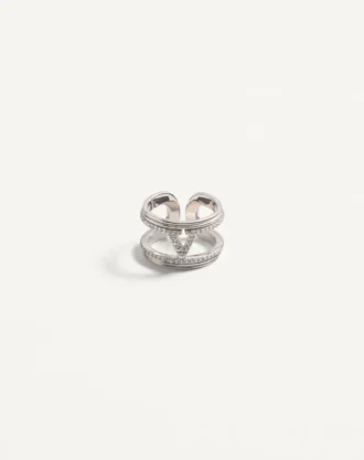 Anillo Ovalette de metal y cristal Swarovski®