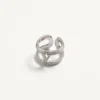 Anillo Ovalette de metal y cristal Swarovski®