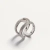 Anillo Ovalette de metal y cristal Swarovski®