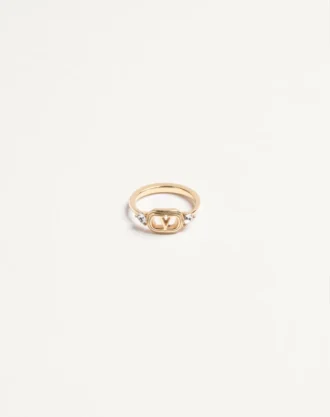 Anillo Ovalette de metal y cristales Swarovski®