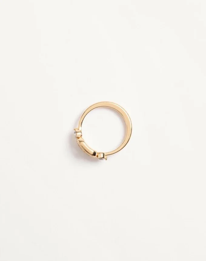 Anillo Ovalette de metal y cristales Swarovski®