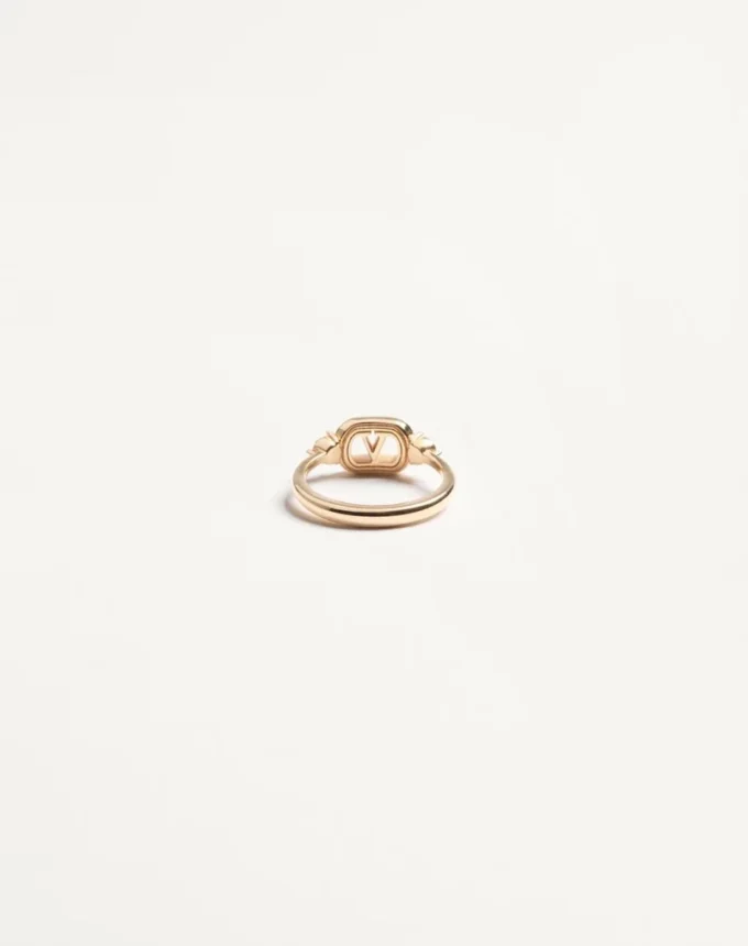 Anillo Ovalette de metal y cristales Swarovski®