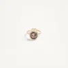 Anillo VLogo Signature en metal, esmalte y cristales