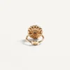 Anillo Vlogo Signature en metal, esmalte y cristales