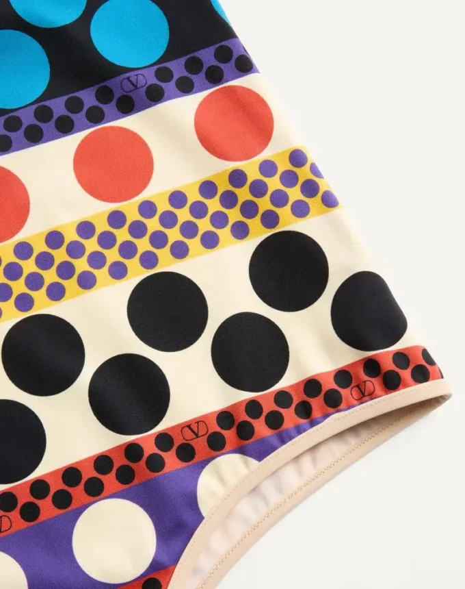 Bañador de una pieza de licra con estampado Opticool Riga Pois Bañador de una pieza de licra con estampado Opticool Riga Pois