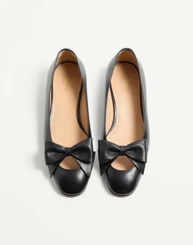 Bailarinas Bowow de piel de cabrito