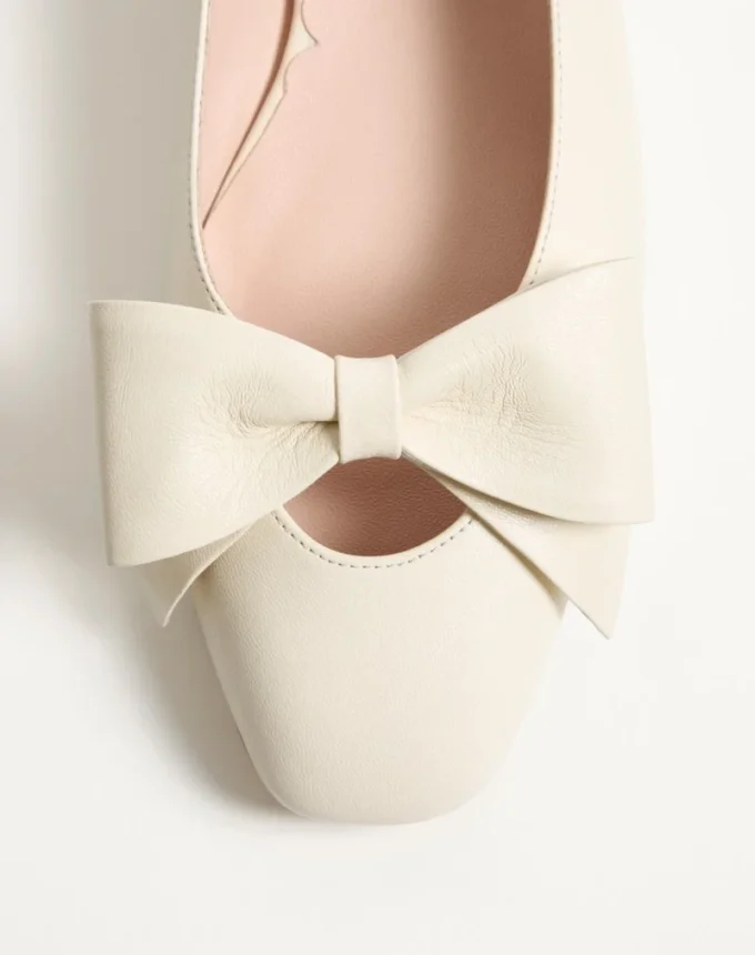 Bailarinas Bowow de piel de cabrito