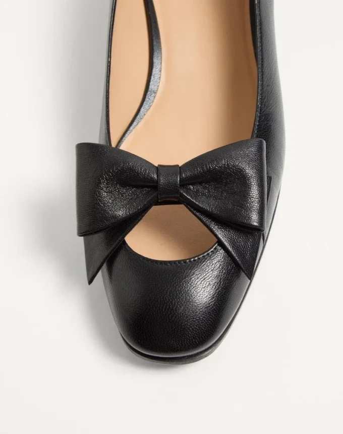 Bailarinas Bowow de piel de cabrito
