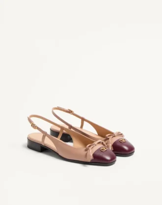 Bailarinas con talón abierto Valet Du Roi de piel de cabrito 25 mm