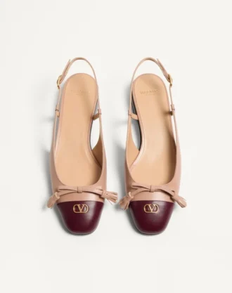 Bailarinas con talón abierto Valet Du Roi de piel de cabrito 25 mm