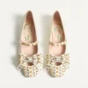 Bailarinas Mary-Jane Bowow en piel de cabrito con tachuelas Bailarinas Mary-Jane Bowow en piel de cabrito con tachuelas