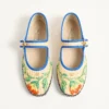Bailarinas Mary Jane Endouce de rafia con bordado floral Bailarinas Mary Jane Endouce de rafia con bordado floral