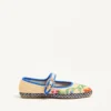 Bailarinas Mary Jane Endouce de rafia con bordado floral Bailarinas Mary Jane Endouce de rafia con bordado floral