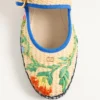 Bailarinas Mary Jane Endouce de rafia con bordado floral Bailarinas Mary Jane Endouce de rafia con bordado floral