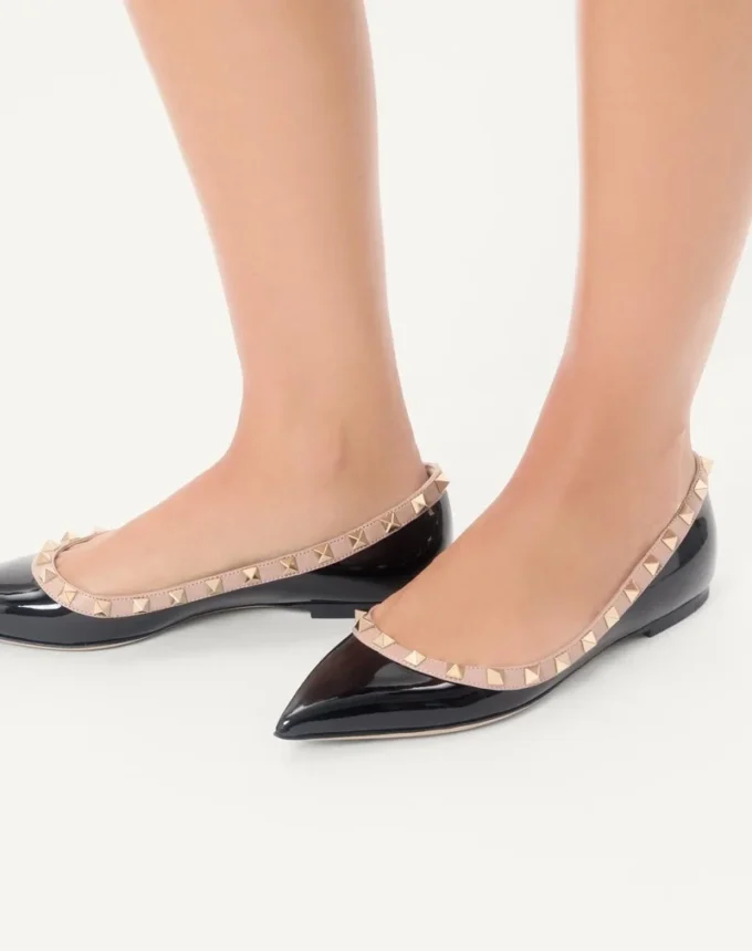 Bailarinas Rockstud de charol
