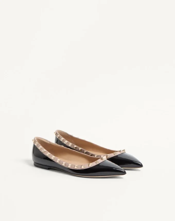 Bailarinas Rockstud de charol