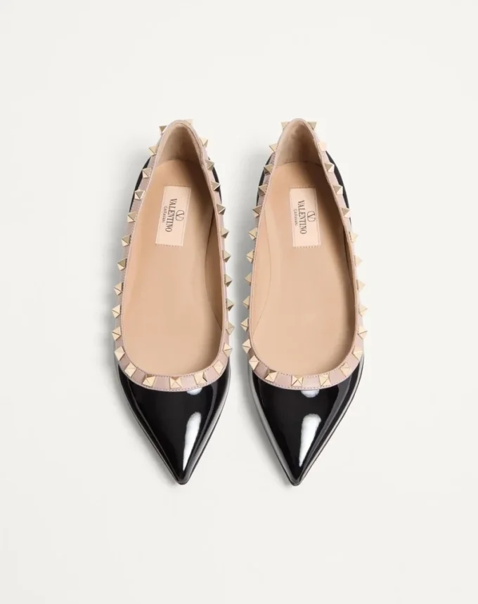 Bailarinas Rockstud de charol