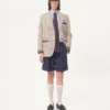 Bermudas de gabardina de lana con puños Bermudas de gabardina de lana con puños