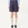 Bermudas de gabardina de lana con puños Bermudas de gabardina de lana con puños
