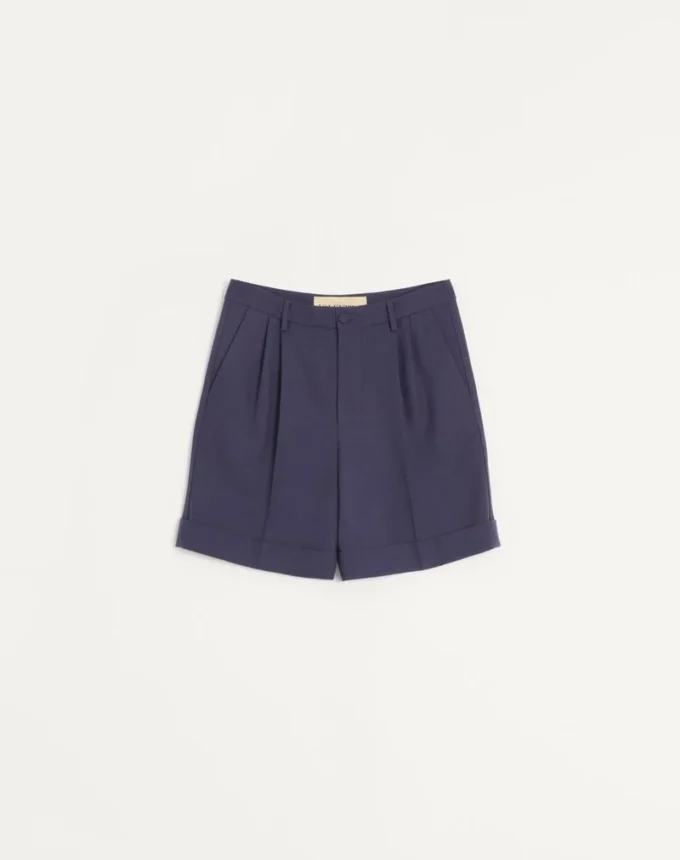 Bermudas de gabardina de lana con puños Bermudas de gabardina de lana con puños