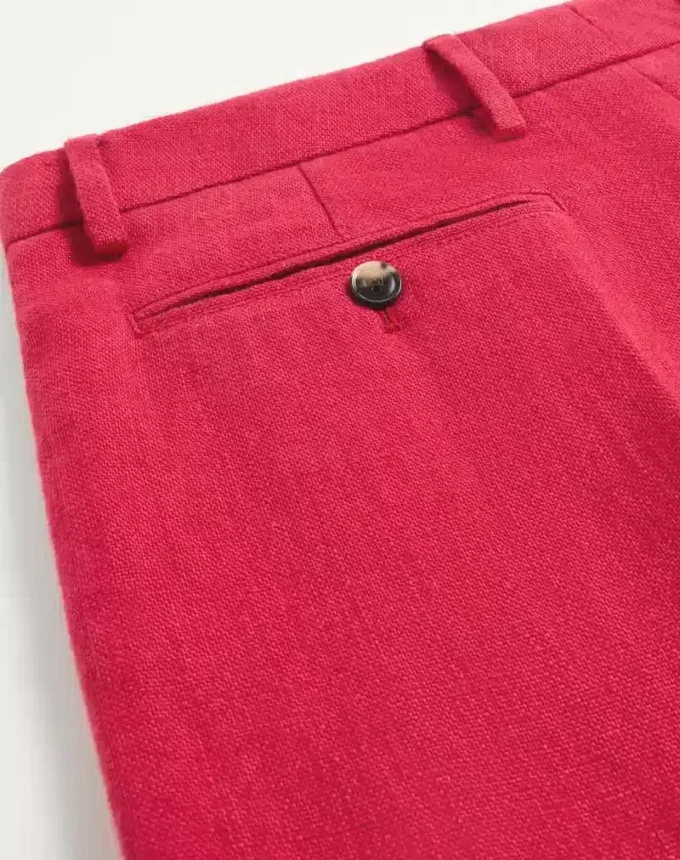 Bermudas de lino con vuelta