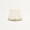 Bermudas de lona de algodón con bordados florales y ribetes jacquard Bermudas de lona de algodón con bordados florales y ribetes jacquard