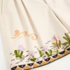 Bermudas de lona de algodón con bordados florales y ribetes jacquard Bermudas de lona de algodón con bordados florales y ribetes jacquard