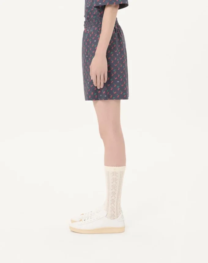 Bermudas de popelín de algodón con estampado Cherryfic Bermudas de popelín de algodón con estampado Cherryfic