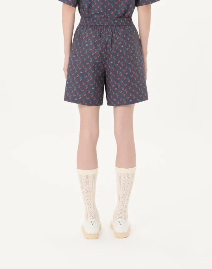 Bermudas de popelín de algodón con estampado Cherryfic Bermudas de popelín de algodón con estampado Cherryfic