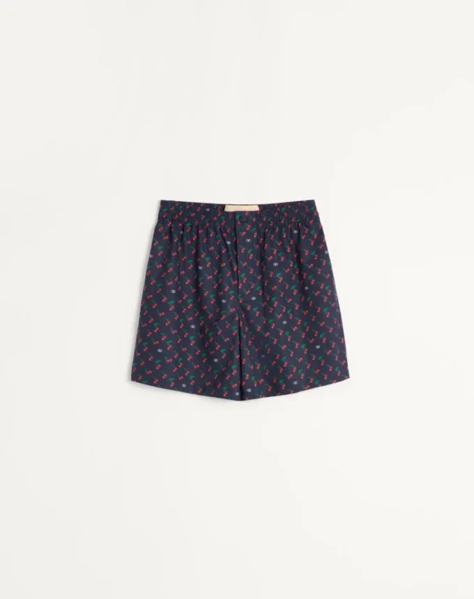 Bermudas de popelín de algodón con estampado Cherryfic Bermudas de popelín de algodón con estampado Cherryfic