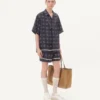 Bermudas de sarga de seda con estampado Opticool integral Bermudas de sarga de seda con estampado Opticool integral