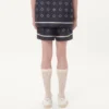 Bermudas de sarga de seda con estampado Opticool integral Bermudas de sarga de seda con estampado Opticool integral