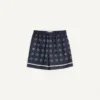 Bermudas de sarga de seda con estampado Opticool integral Bermudas de sarga de seda con estampado Opticool integral