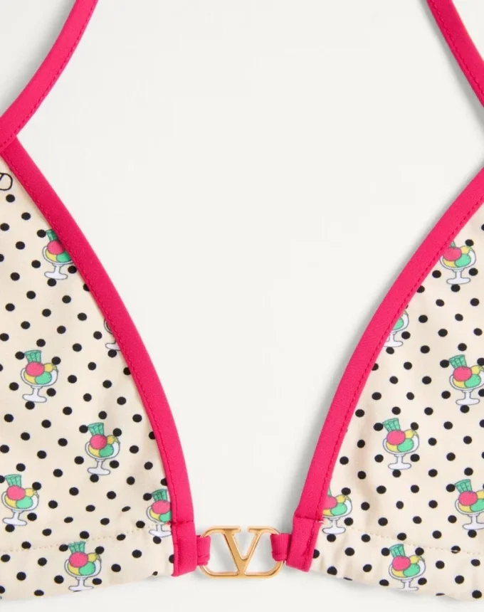 Bikini de licra con estampado Gelatini y lunares