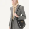 Blazer cruzado en tejido Natté con botones Blazer cruzado en tejido Natté con botones