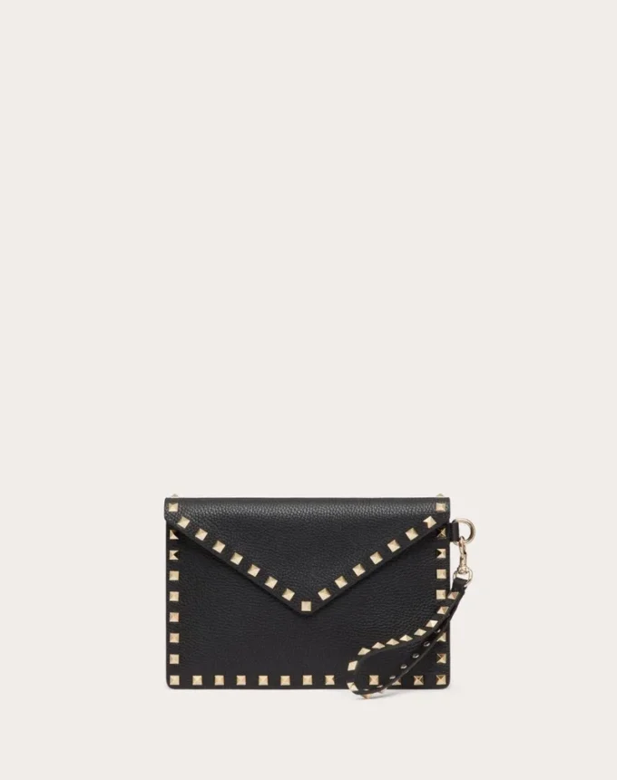 Bolsa Rockstud de piel de becerro granulada Bolsa Rockstud de piel de becerro granulada