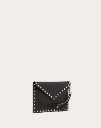 Bolsa Rockstud de piel de becerro granulada